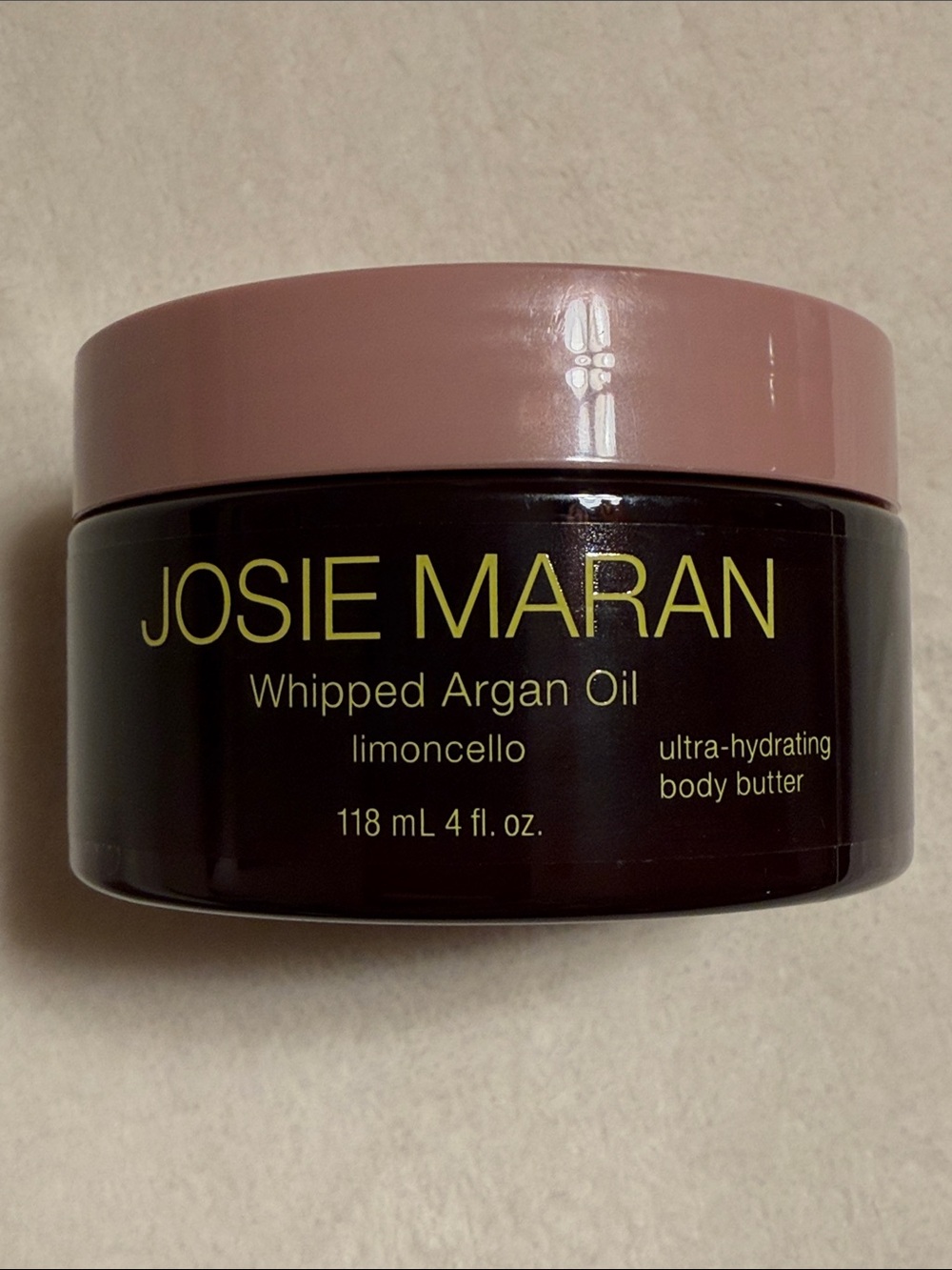 JOSIE MARAN Whipped Argan Oil Body Butter - Limoncello. 4oz/118ml
